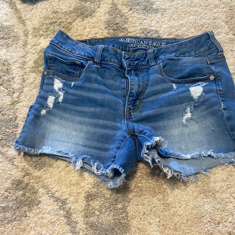 American eagle super stretch jean shorts